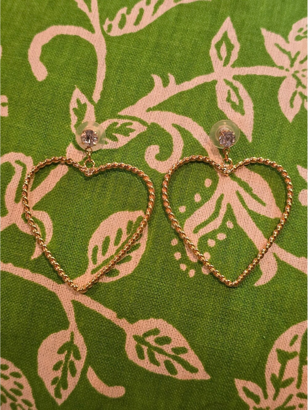Heart Hoop Earrings Avon Vintage 90s